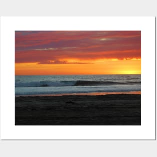 Sunset surf Posters and Art